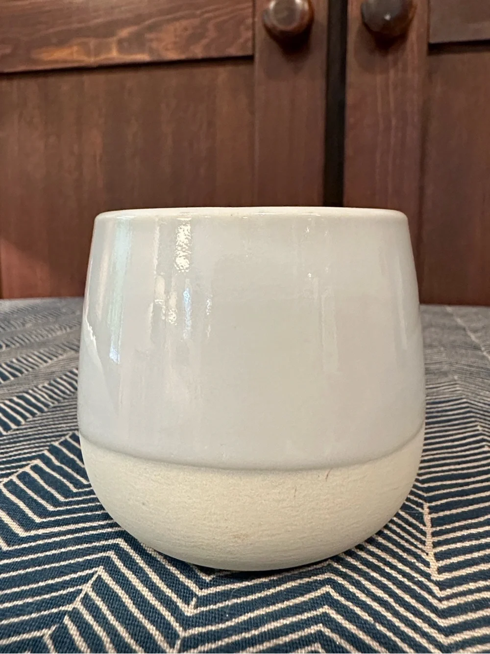 Small IKEA ceramic vase • pottery • ring container • shelf decor